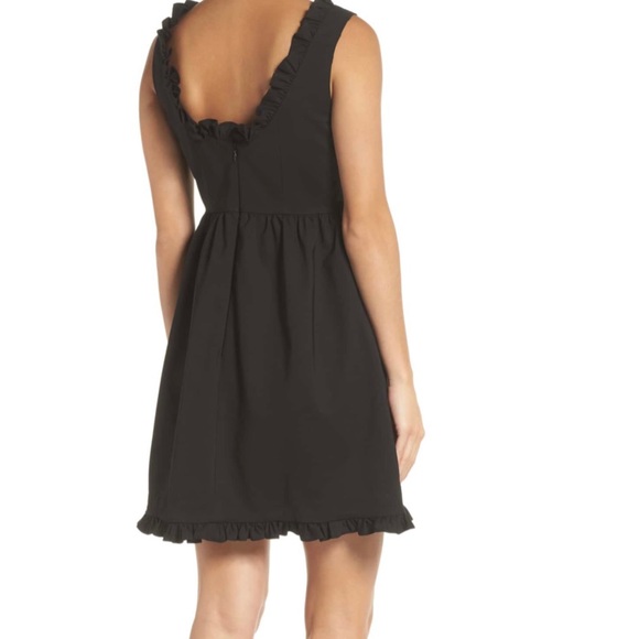French Connection black ruffle dress - Picture 2 of 6